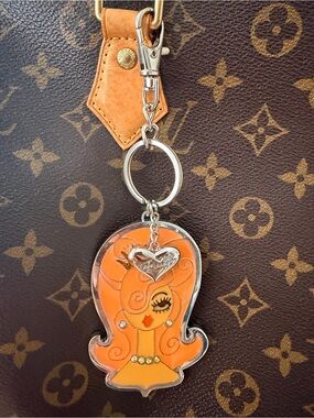 Y2K Large Glam Pageant Queen silhouette Purse Bag Charm Keychain BRAND NEW 3”